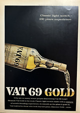 1965 Vat 69 Gold Classic Light Scotch Smooth Blended Scotland Vintage Print Ad picture