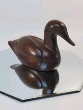 Hand Carved Ironwood Mallard Decorative Statue Den Or Cabin Piece  picture