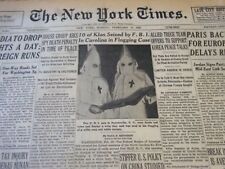 1952 FEBRUARY 17 NEW YORK TIMES - 10 OF KLAN SEIZED BY FBI IN CAROLINA - NT 5968 picture