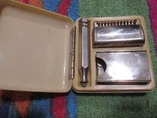1920s Ever-Ready American Safety Razor Set in Celluloid Ivory Case with  Blades picture