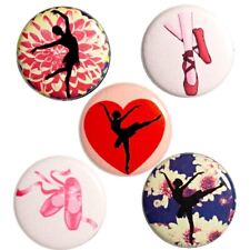 Pretty Ballet Buttons Ballerina Backpack Pins Jacket Pins 5 Pack Cute 1