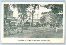 1912 Entrance To Middlebury's Great Fair Vermont VT Antique Advertising Postcard picture