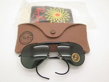 Vintage 1970s Bausch & Lomb Ray Ban 58-14 Outdoorsman Aviator Black Chrome G-15 picture