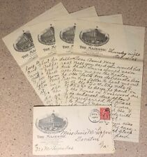 Rare 1928 Lake Charles Majestic Hotel Stationary Letter & Postage Louisiana picture