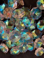 45 vintage octagon aurora borealis glass prisms 1.25