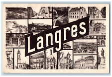 Haute-Marne France Postcard Multiview of Places Structures in Langres c1930's picture