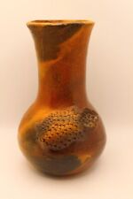 Elizabeth Manygoats Horned Toad Navajo Pottery Vase 6.5
