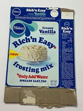 1970's Pillsbury Rich N Easy Vanilla Frosting Mix Box food product movie prop picture
