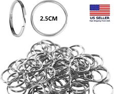 Lot 50/100Pcs Key Rings Chains Split Ring Hoop Metal Loop Steel Accessories 25mm picture