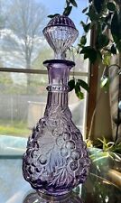 Vintage Purple Imperial Grape Carnival Glass Wine Decanter w/ Stopper Beautiful  picture