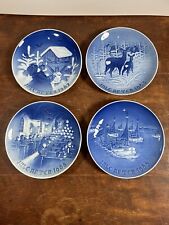 Lot of 4 BING & Grondahl Jule Aften Annual Christmas Plates 1965 1966 1967 1968 picture