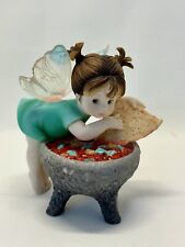 My Little Kitchen Fairies Chips & Salsa Fairy 2003 Enesco Green Dress Pigtails picture