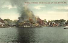 Brewer ME Burning Fire Rollins Ice Houses 1906 Postcard picture