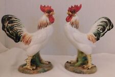 Vintage Ceramic Roosters Z Itali A-739/B picture