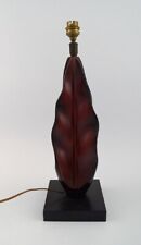 Organically shaped table lamp in hand-painted wood on base. Mid-20th C. picture