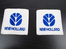 2 Vintage New Holland Tractor Sew On Patch Farming Agriculture Hat Shirt Lot picture