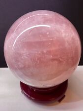 18.3LB Natural Rose Quartz Sphere Large Crystal Ball Reiki Healing picture