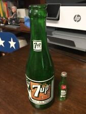 Vintage Seven Up 7 Up Mini & “8 Bubble” 7 Oz Soda Pop Bottles Indianapolis IND picture