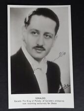 Geraldo the King of Melody. Bandleader. Autograph. Signed photo postcard. picture