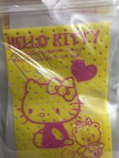 Hello Kitty Sanrio Mini Zip Lock Baggies NOS 2016 Yellow + Pink 25 pc JAPAN ONLY picture