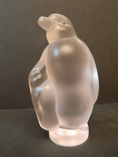 Cristal de Sevres CRYSTAL FROSTED PENGUINS Figurine France picture