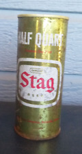 Vintage Carling Stag Half Quart 16 oz pull tab beer can Belleville Illinois picture