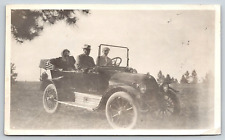 Photograph Vintage 1916 Overland Car Family Men Woman Fashion Landscape 1920's picture