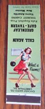 TIERRA AMARILLA, NEW MEXICO GIRLIE MATCHBOOK COVER: GREENLEAF TAVERN MATCHCOVER picture