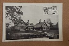 Antique Architects print cottages At Eccleston Eaton Estate The Builder 1889 picture