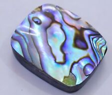 37 CT 100% NATURAL RAINBOW FIRE ABALONE SHELL RECTANGLE CABOCHON GEMSTONE EM-836 picture