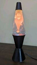 Vintage 1990's Lava Lite Midnight Series Lava Lamp - Yellow / Clear Black Base picture