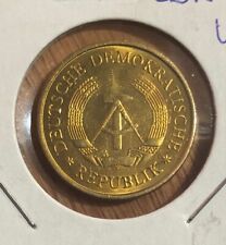 1969 EAST GERMANY 20 PFENNIG UNCIRCULATED BRASS COIN-23.3MM-KM#11 picture