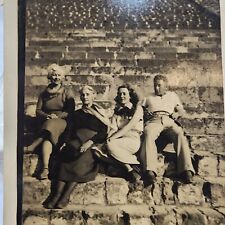 (RPPC) on the steps of the AZTEC PYRAMID OF THE SUN Circa 1920 picture