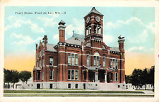 Court House, Fond Du Lac WI Divided Back White Border Unposted 1916-30 Postcard picture