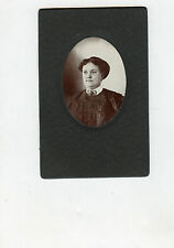 Antique Matted Photo - Lady - With Large Pin at Neckline - Nice Condition  picture