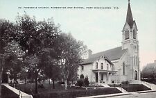Port Washington WI Wisconsin Friedens Church Ozaukee County Vtg Postcard C20 picture