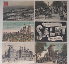 Lot of 6 CPA Antique Paris Postcards picture