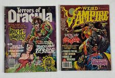 Weird Vampire Tales Terrors Of Dracula Comic Magazine Modern Day 2pc Lot Horror picture
