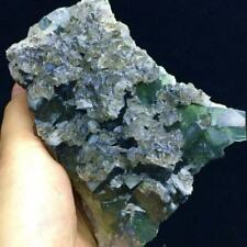 465g Spectacular Translucent Deep Green Cubic Fluorite Crystal & Calcite  picture