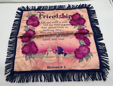 Vintage Washington D.C. “Friendship” Beautiful Pillow Cover Sham. picture