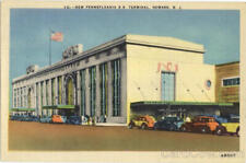 Newark,NJ New Pennsylvania R.R. Terminal Essex County New Jersey Linen Postcard picture