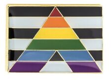 STRAIGHT ALLY Flag Lapel Pin - UK Company Free UK Postage (LGBT Gay Pride) picture