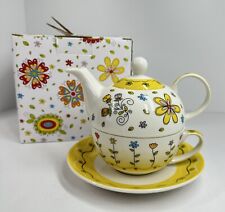 Ceramic Floral Coffee Tea Cup Saucer And Pot burton + BURTON Whirly Twirly picture