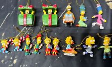 X14 The Simpsons Christmas Ornaments Homer Bart LOOSE In Great Condition picture