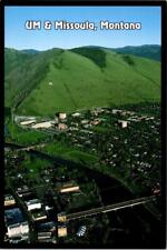 Missoula, MT Montana  UNIVERISTY OF MONTANA & CITY Aerial View 1994 4X6 Postcard picture