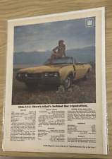 Vintage 1968 Olds 442 Convertible Car Print Ad Man Cave Wall Art picture