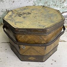 Vintage Early LOOSE WILES BISCUIT Co. Octagon Metal TIN w HANDLE 7