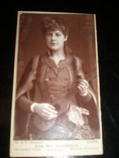Cdv old photograph actress Miss Flo Henderson by Downey London c1890s picture