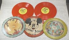 Walt Disney Mickey Mouse Mouseketeer Wheaties Donald Duck Train Record 78RPM Lot picture