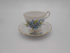 Vintage Royal Ascot Wildflower English Bone China Teacup and Saucer gold trim picture
